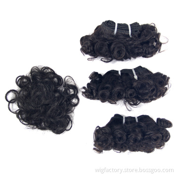 Cheap Humain hair 100% cheveux en gros brazilian fumi hair bundles,rose flower curl fumi human hair,bouncy curls hair funmi hair